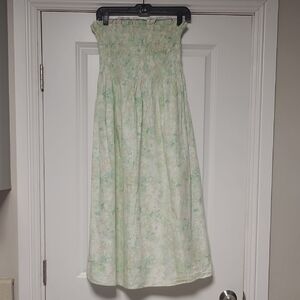 H&M Light Green Smocked Dress